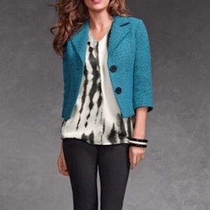 CAbi Teal Textured Blazer